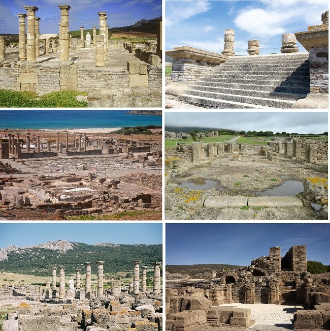 août 2002  ruines romaines de Baelo Claudia - ville fondée au IIème siècle avant J.C - vestiges datant du Ier siècle - forum et temples