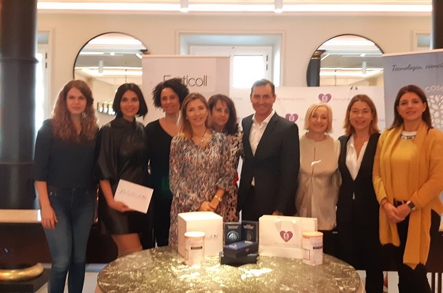 Pilar Casa (tercera por la izquierda) y las representantes de las marcas650