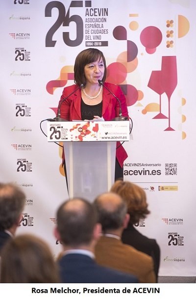 Rosa Melchor, Presidenta de ACEVIN, durante el acto del 25 Aniversario425